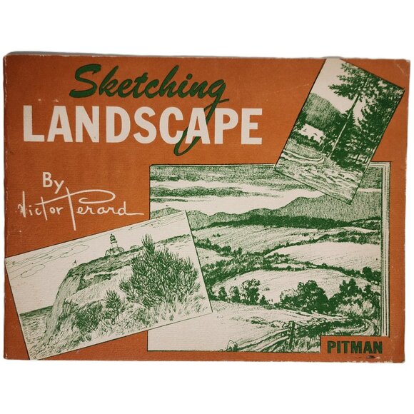 Victor Perard Drawing Sea & Sky1948 with Sketching Landscape 1947 RARE Vint Set - Picture 7 of 11